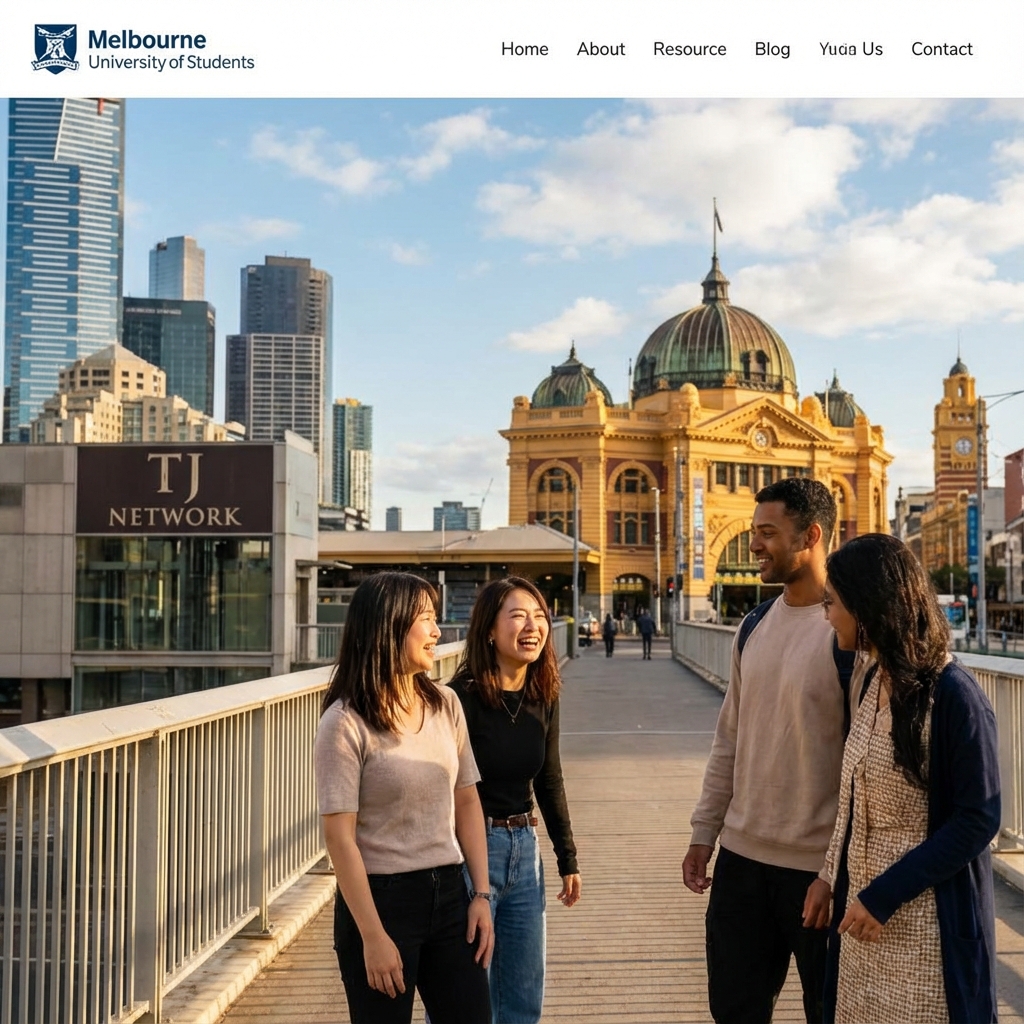 Happy students in Melbourne